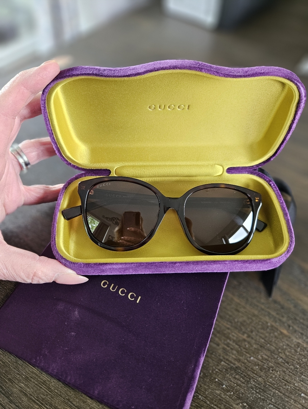 Gucci NWOT GG0461SA Havana Tortoise Sunglasses